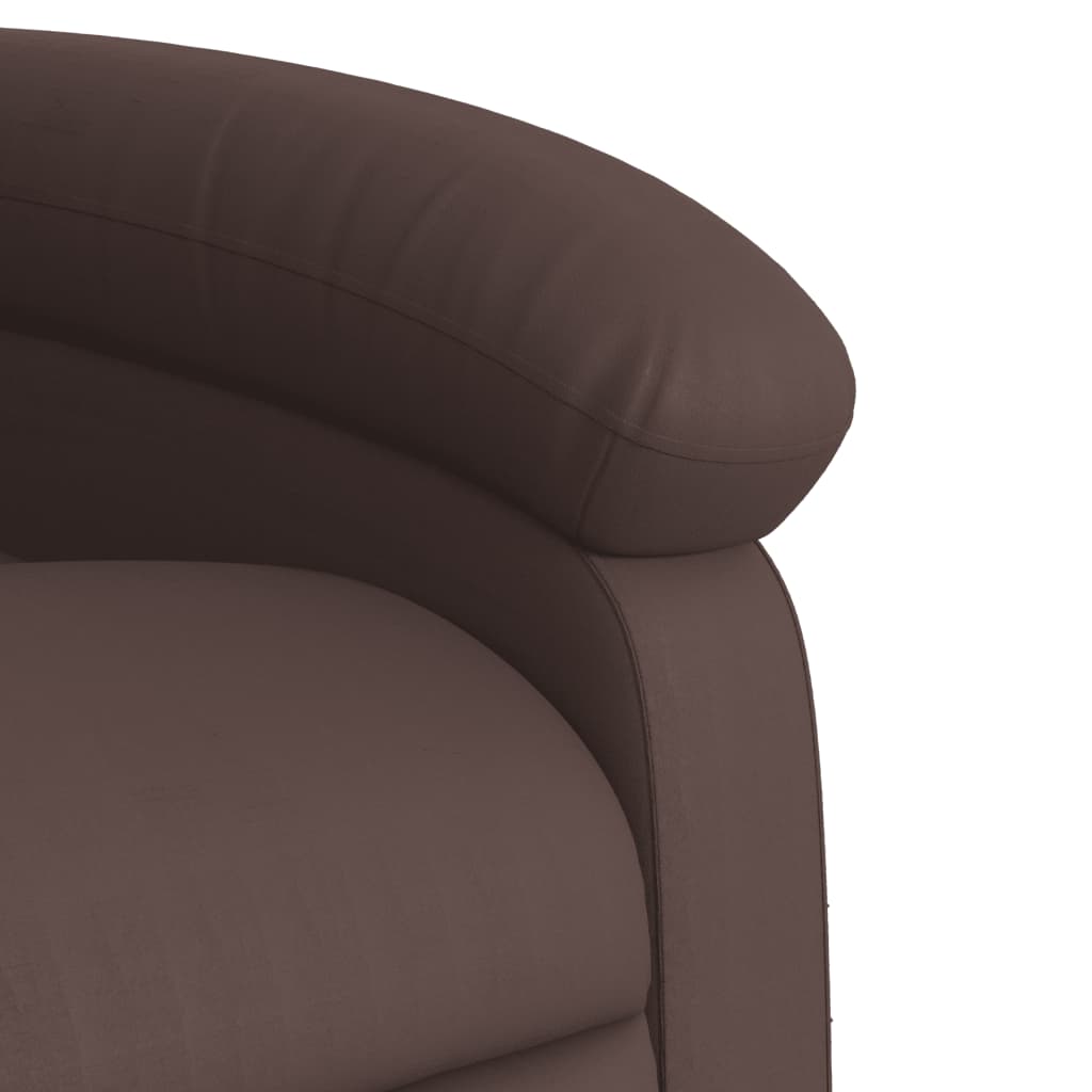 Fauteuil de relaxation simili cuir marron