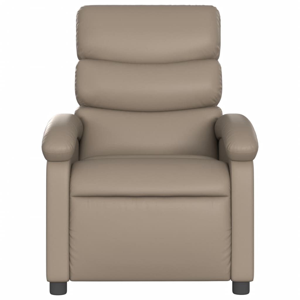 Fauteuil de relaxation simili cuir marron cappuccino