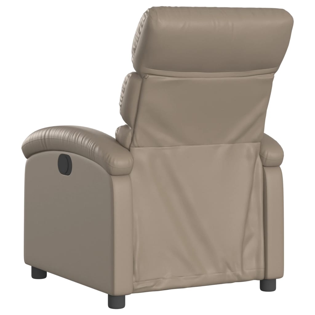 Fauteuil de relaxation simili cuir marron cappuccino