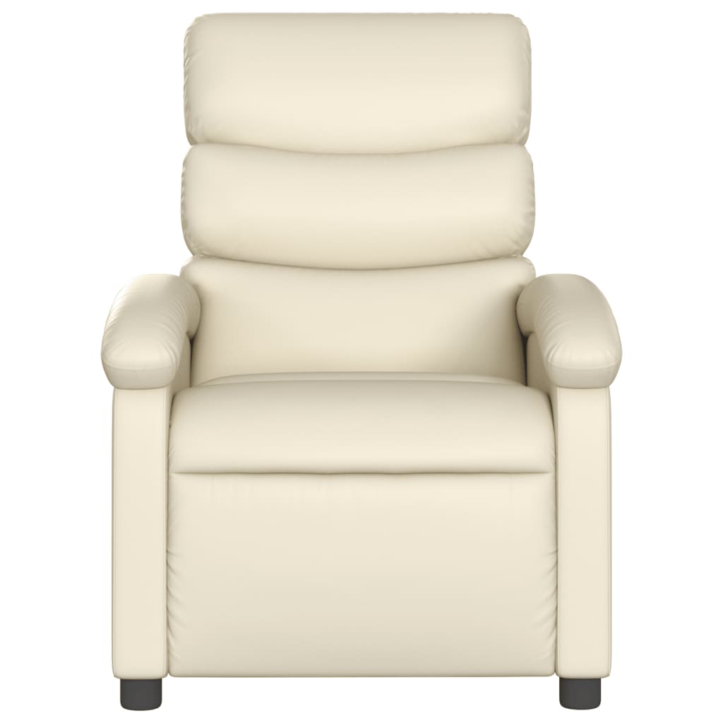 Fauteuil de massage simili cuir crème