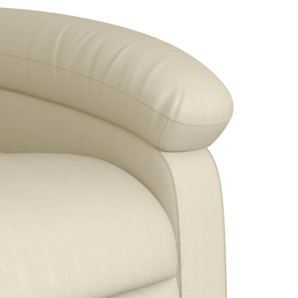 Fauteuil de massage simili cuir crème