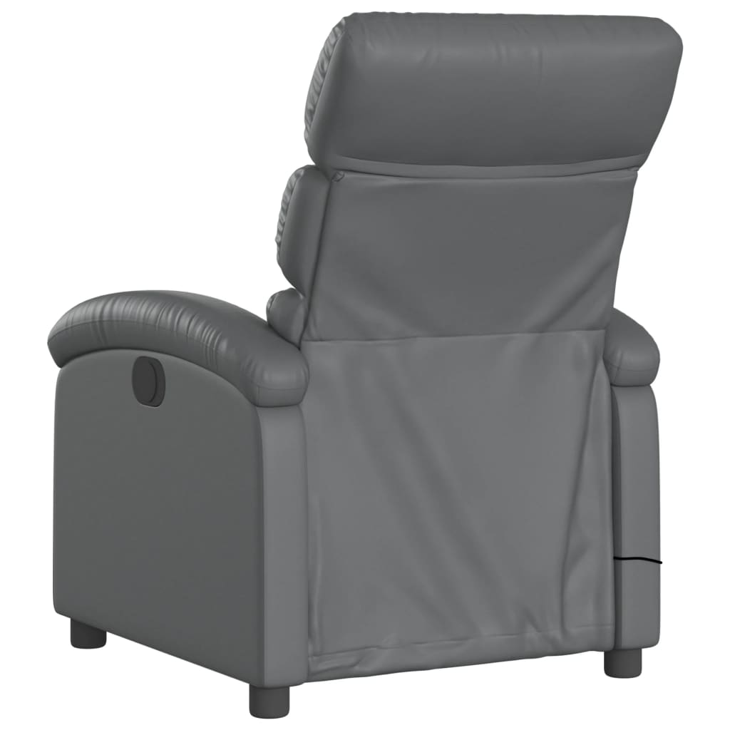 Fauteuil de massage simili cuir gris