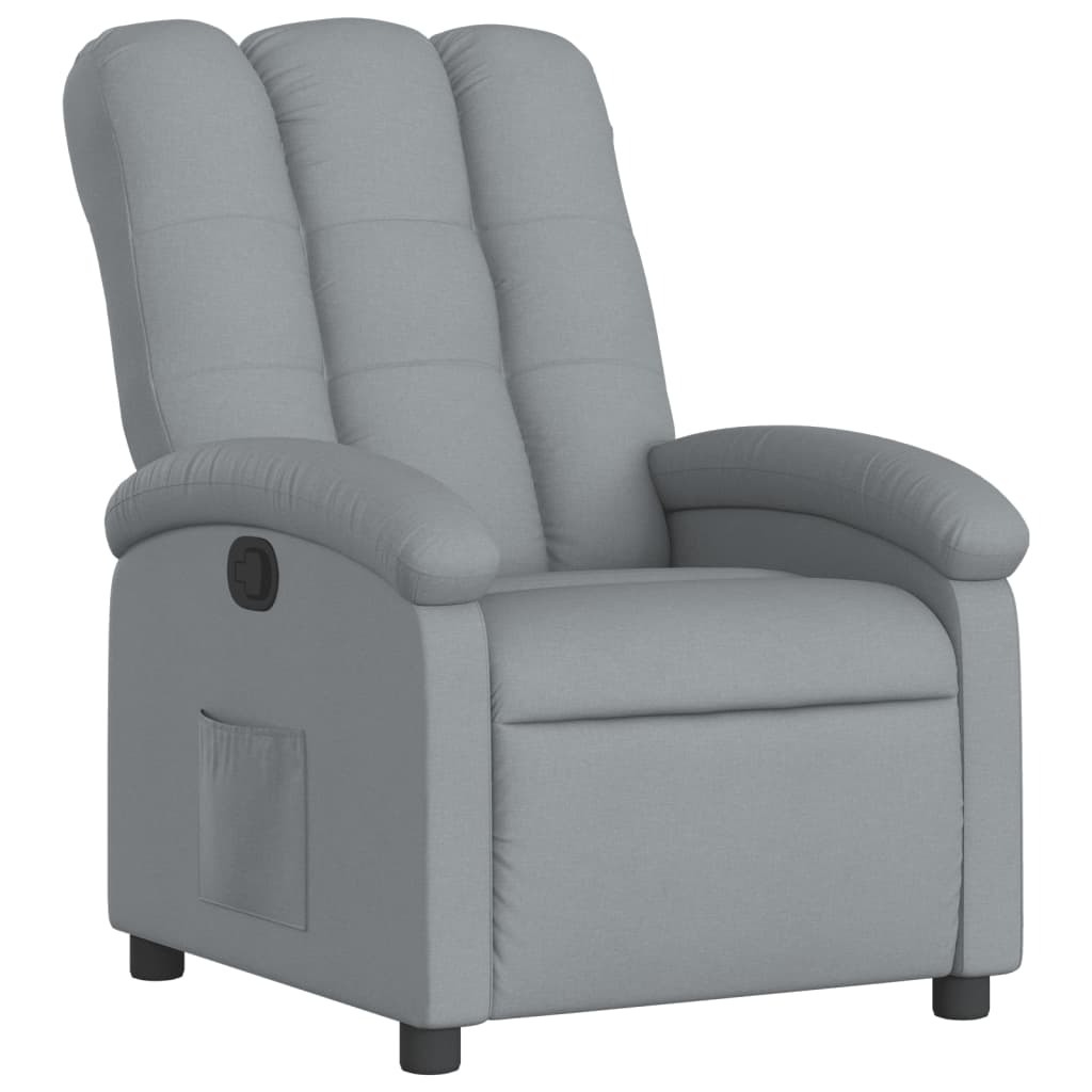 Fauteuil de relaxation tissu gris clair