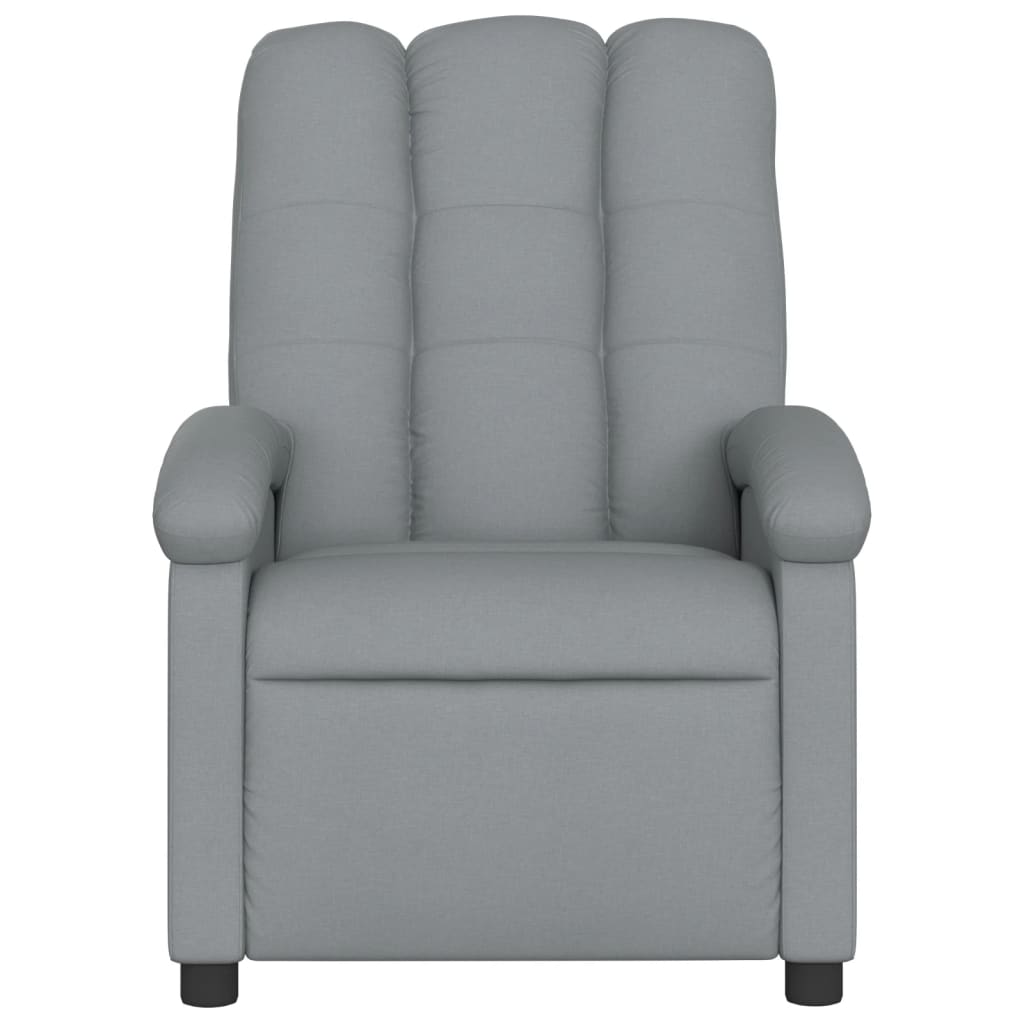 Fauteuil de relaxation tissu gris clair