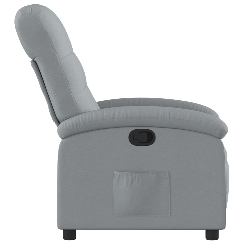 Fauteuil de relaxation tissu gris clair