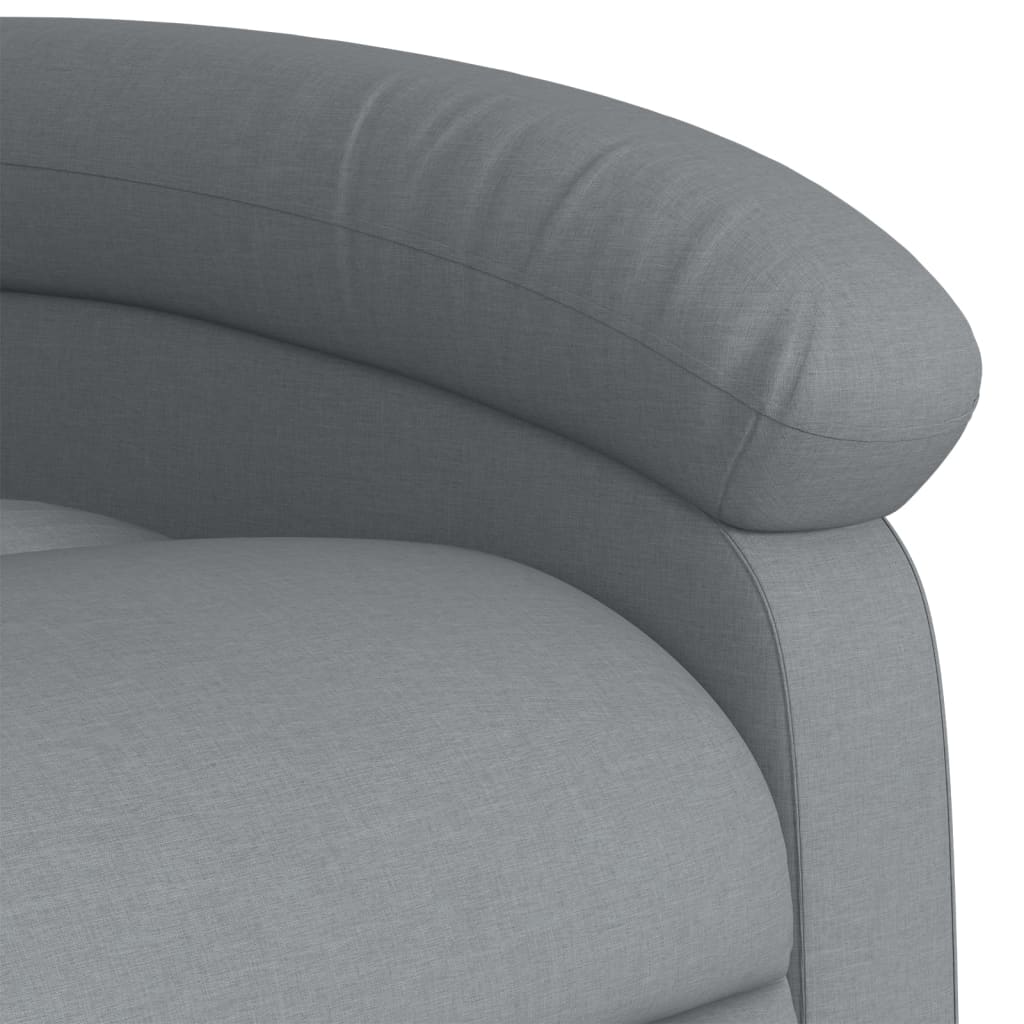 Fauteuil de relaxation tissu gris clair