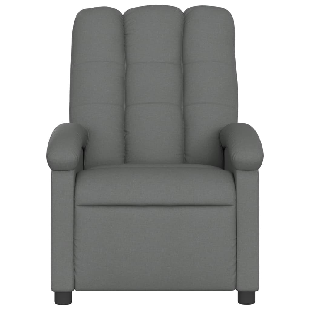 Fauteuil de relaxation tissu gris foncé