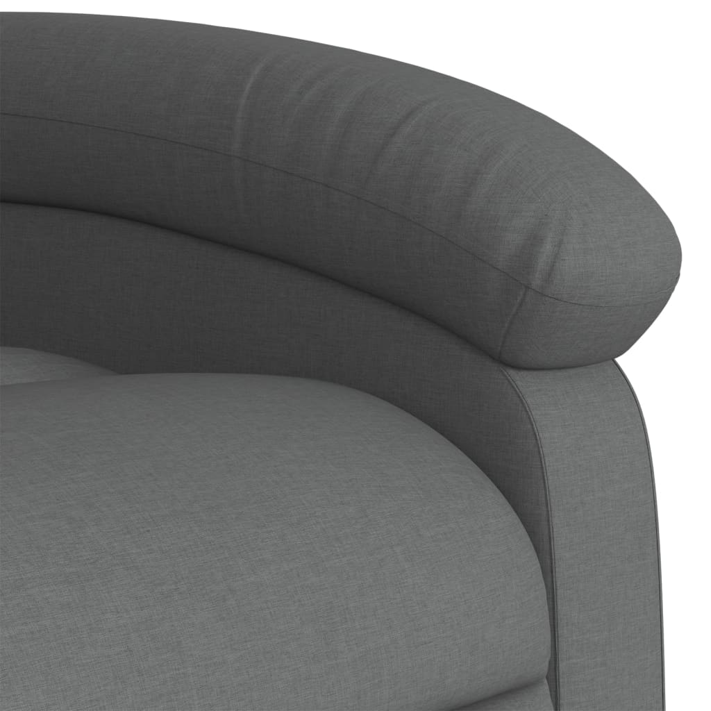 Fauteuil de relaxation tissu gris foncé