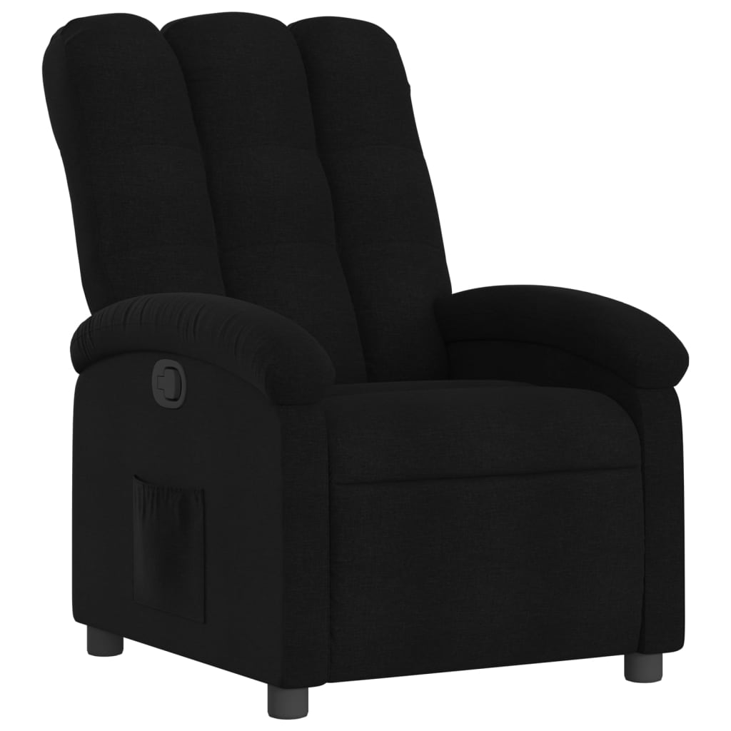 Fauteuil de relaxation tissu noir