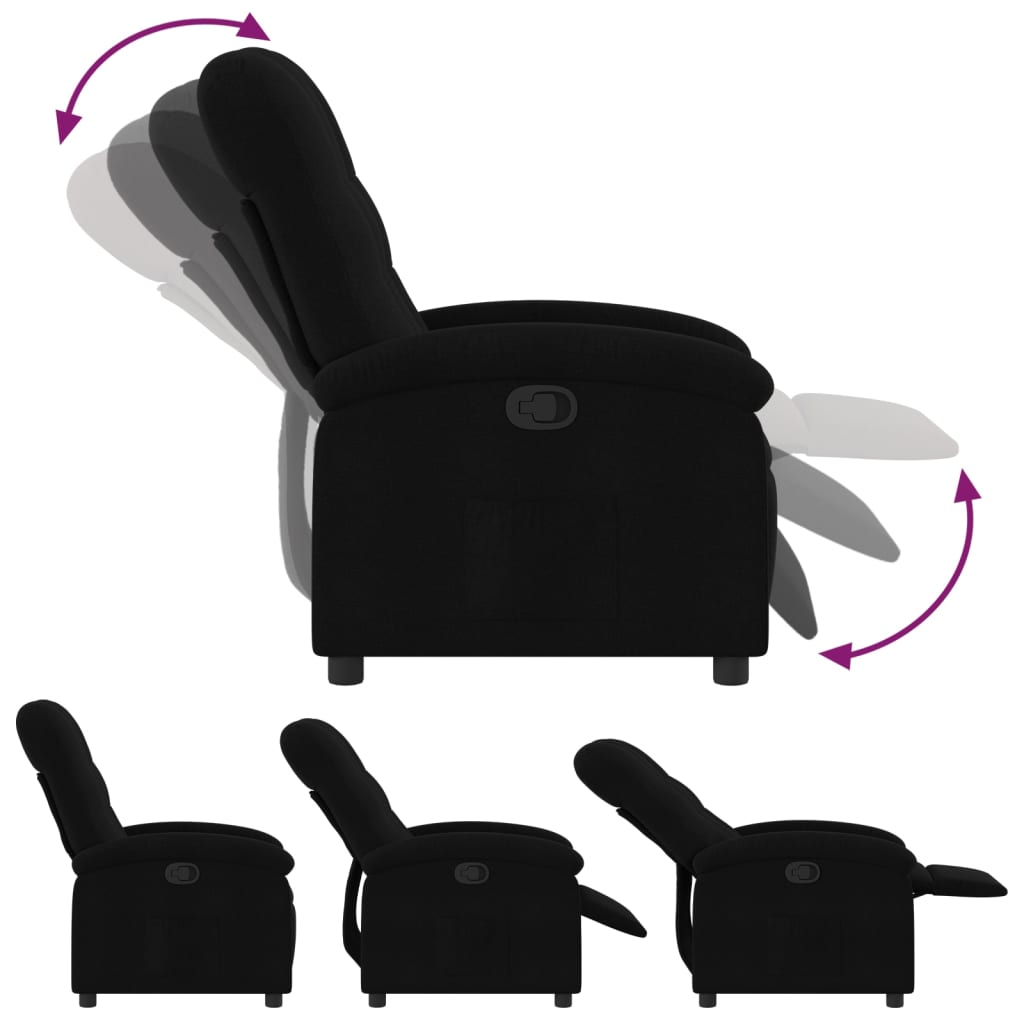 Fauteuil de relaxation tissu noir