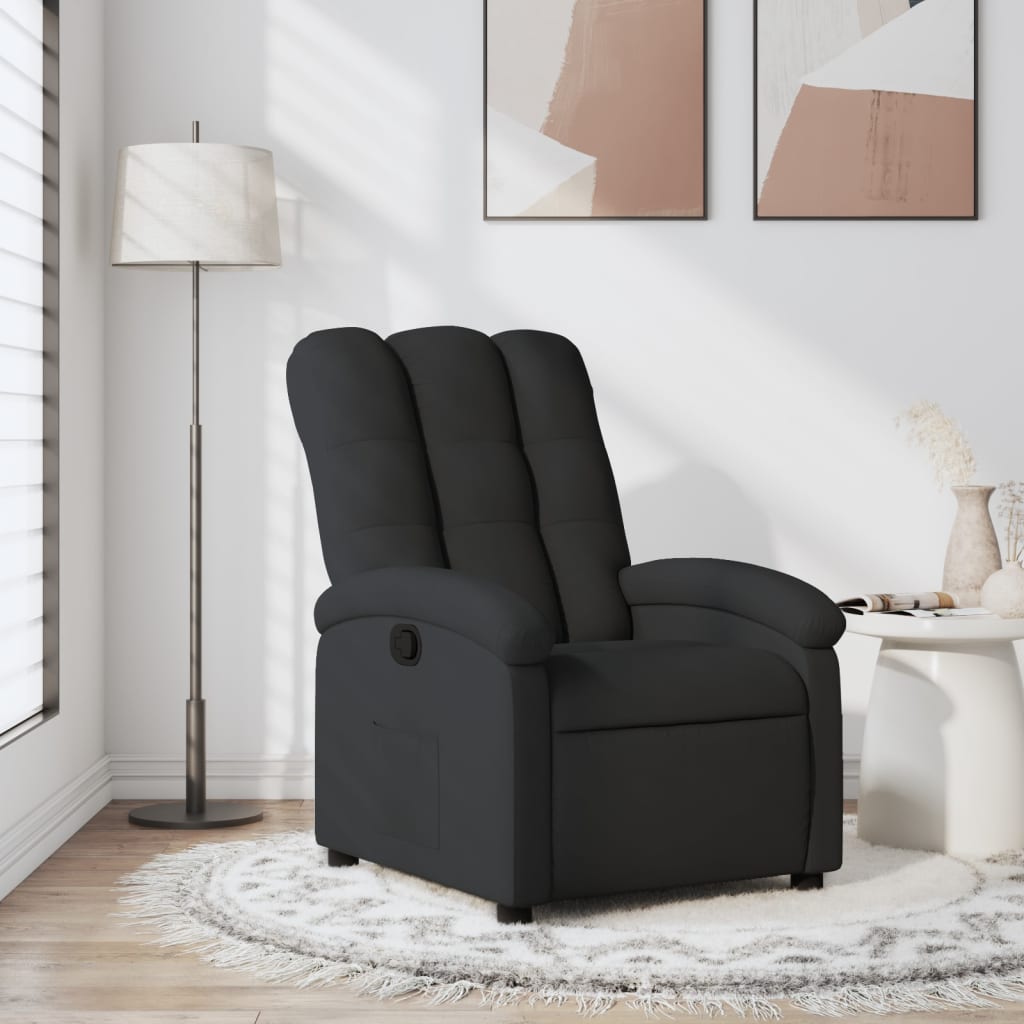 Fauteuil de relaxation tissu noir