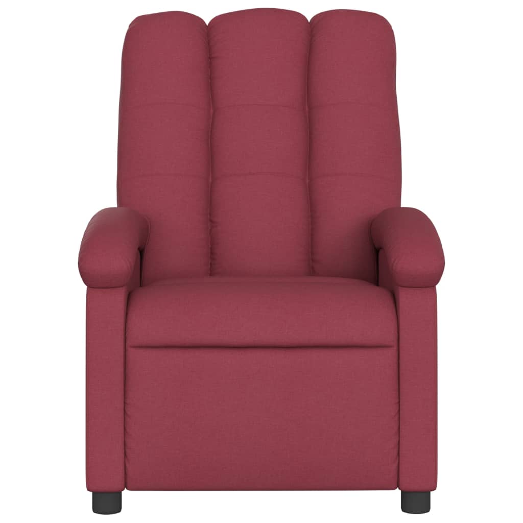 Fauteuil de relaxation tissu rouge vin