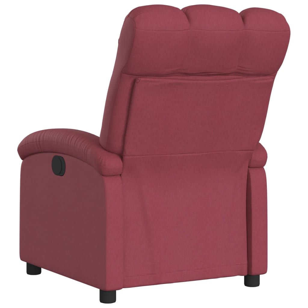 Fauteuil de relaxation tissu rouge vin