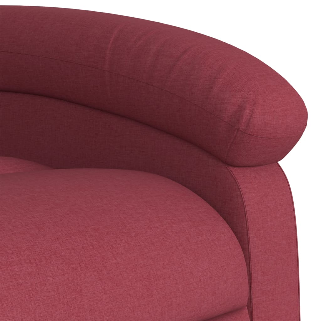 Fauteuil de relaxation tissu rouge vin