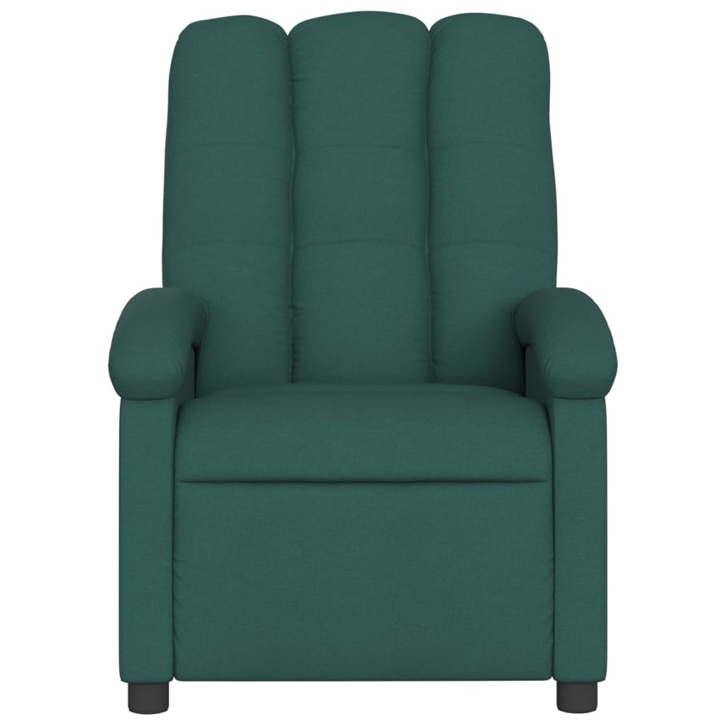 Fauteuil de relaxation tissu vert foncé