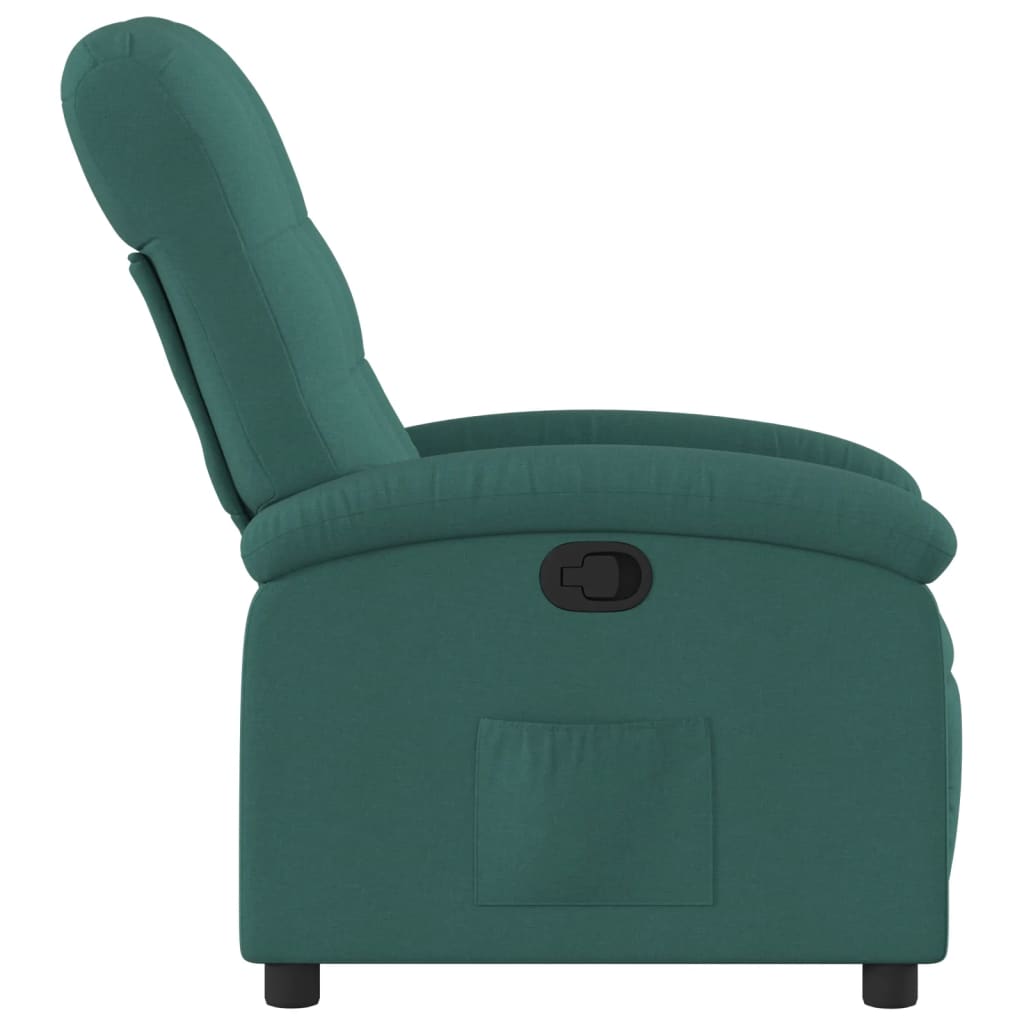 Fauteuil de relaxation tissu vert foncé