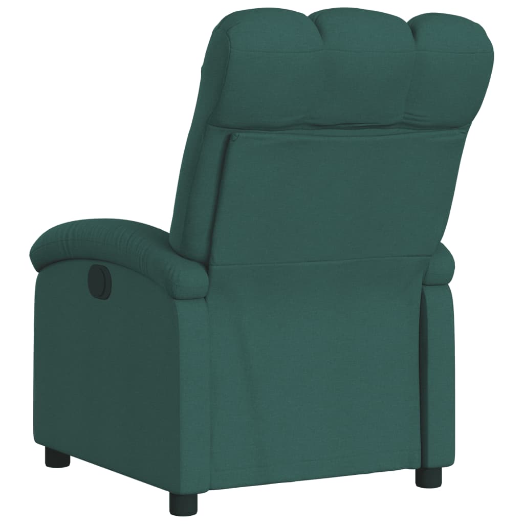 Fauteuil de relaxation tissu vert foncé