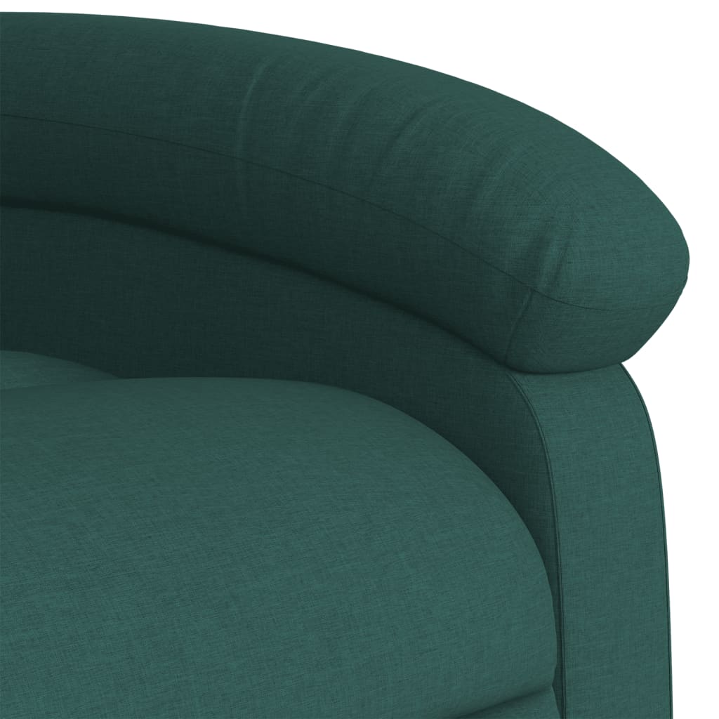 Fauteuil de relaxation tissu vert foncé