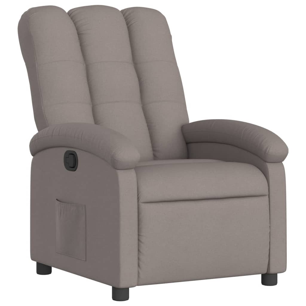 Fauteuil relax tissu taupe