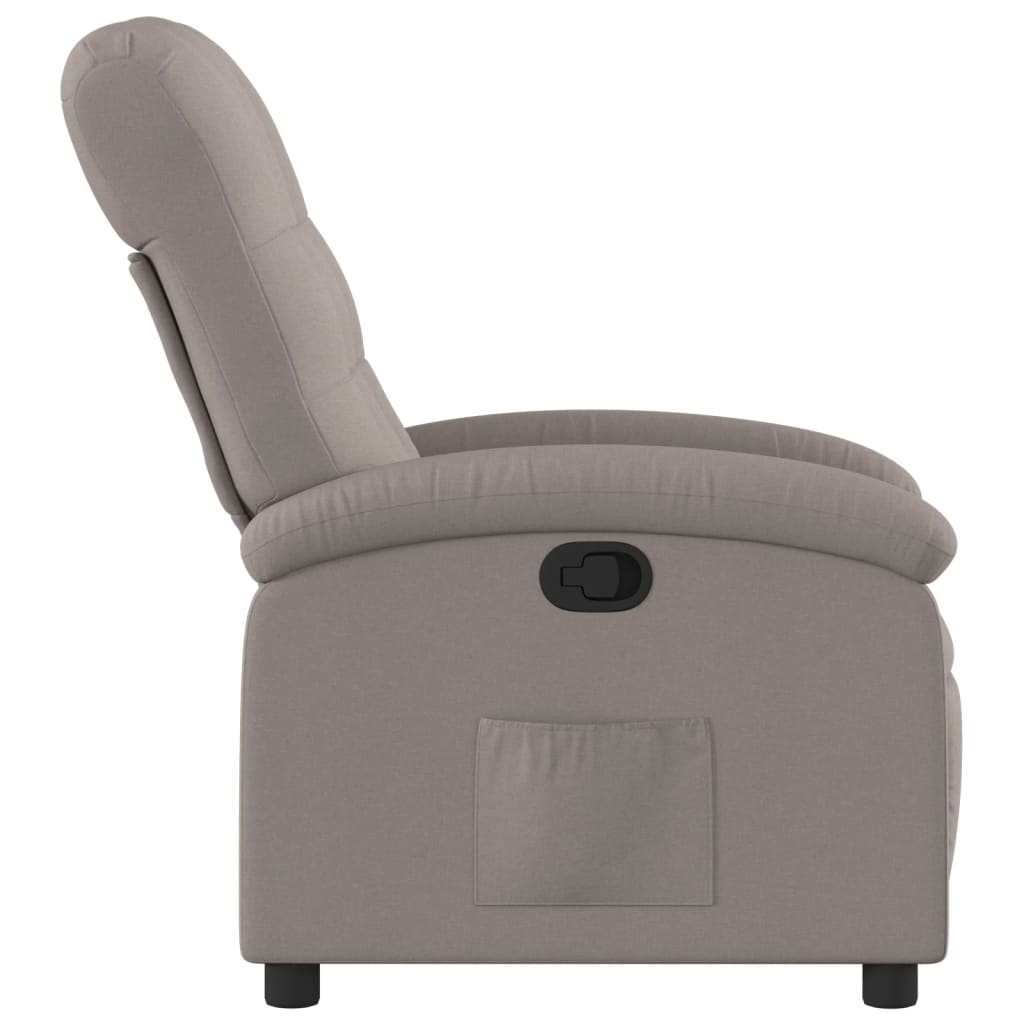 Fauteuil relax tissu taupe