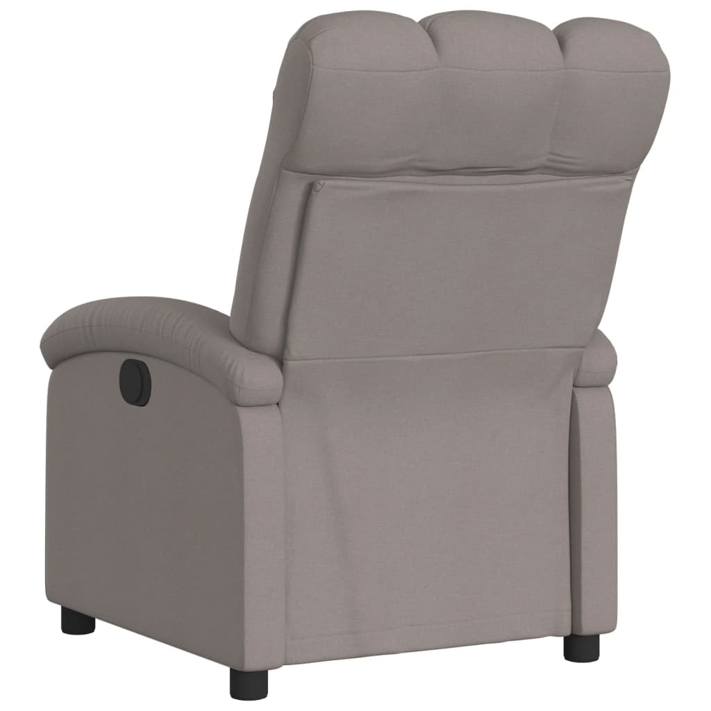 Fauteuil relax tissu taupe