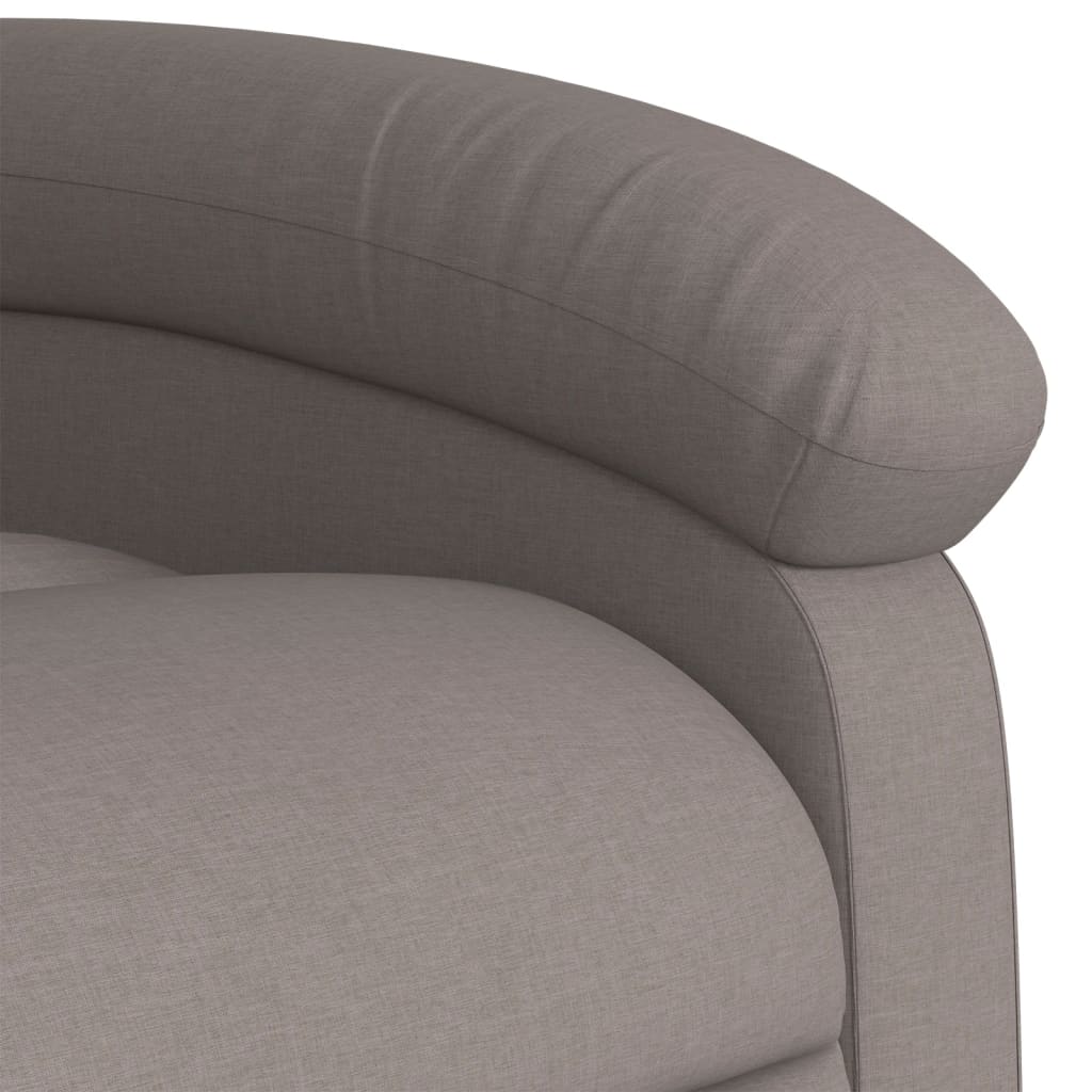 Fauteuil relax tissu taupe