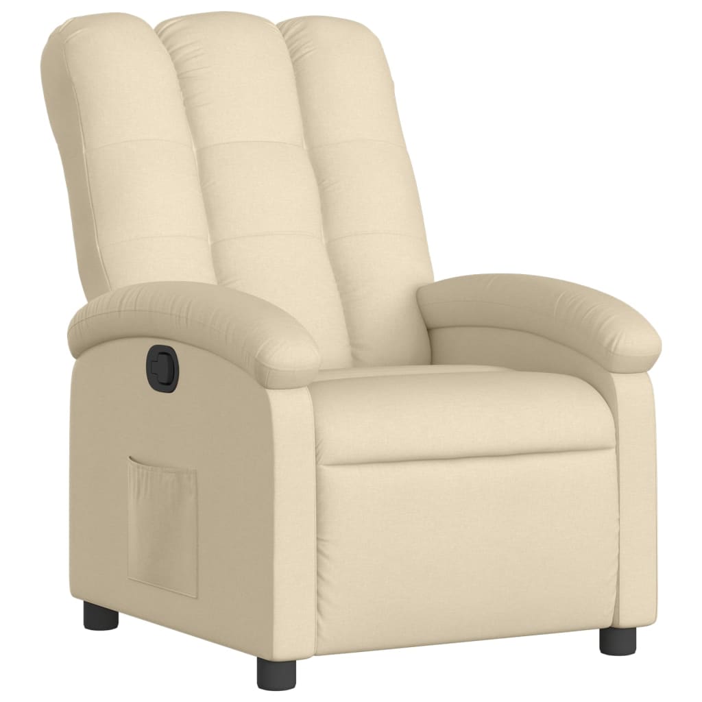 Fauteuil de relaxation tissu crème