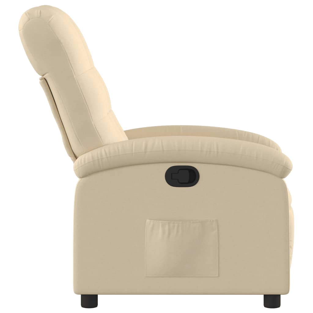 Fauteuil de relaxation tissu crème