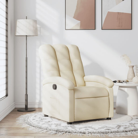 Fauteuil de relaxation tissu crème