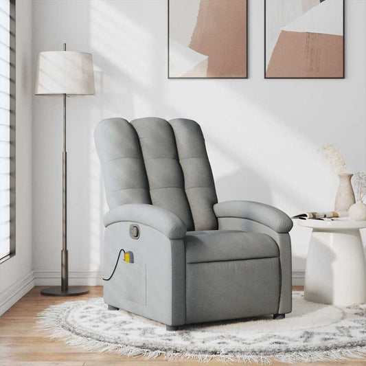Fauteuil de massage tissu gris clair