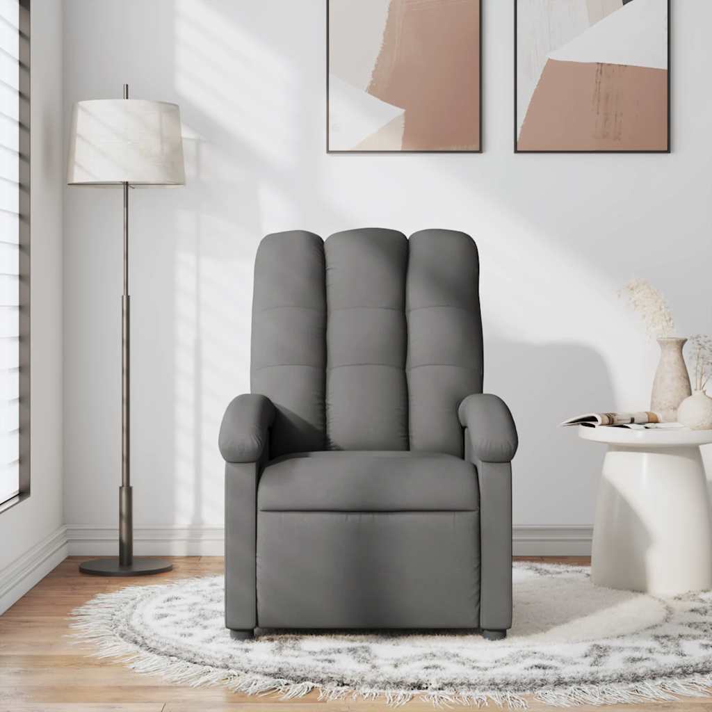 Fauteuil de massage tissu gris foncé