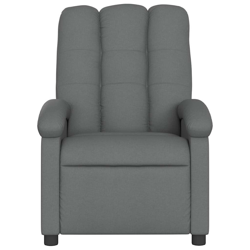Fauteuil de massage tissu gris foncé