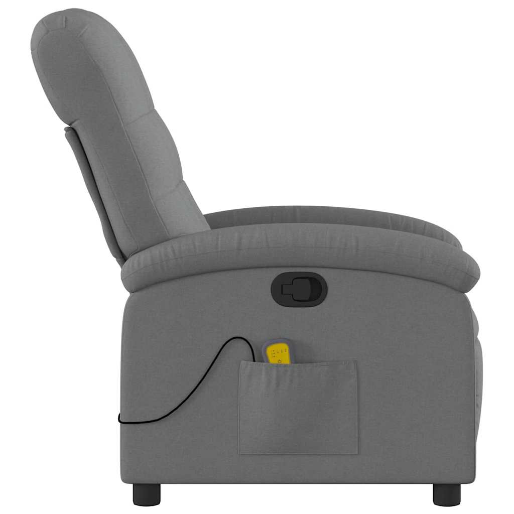 Fauteuil de massage tissu gris foncé