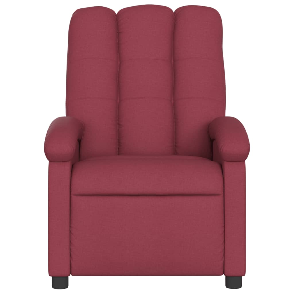 Fauteuil de massage tissu rouge vin