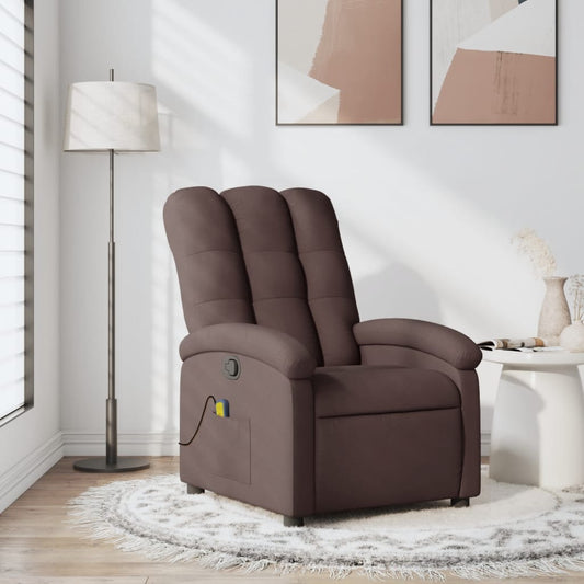 Fauteuil de massage tissu marron foncé