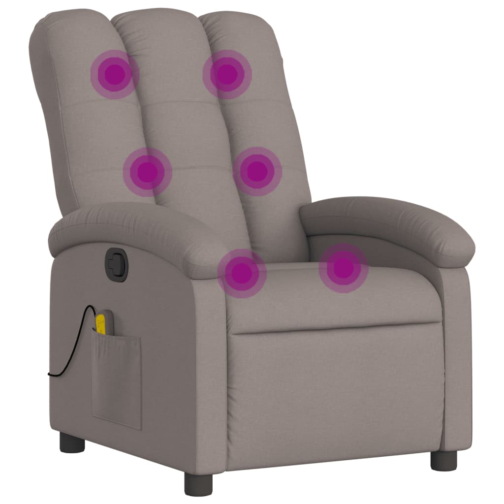 Fauteuil de massage tissu taupe