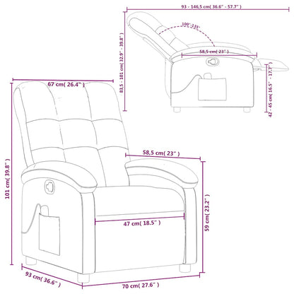 Massagesessel Taupe Stoff