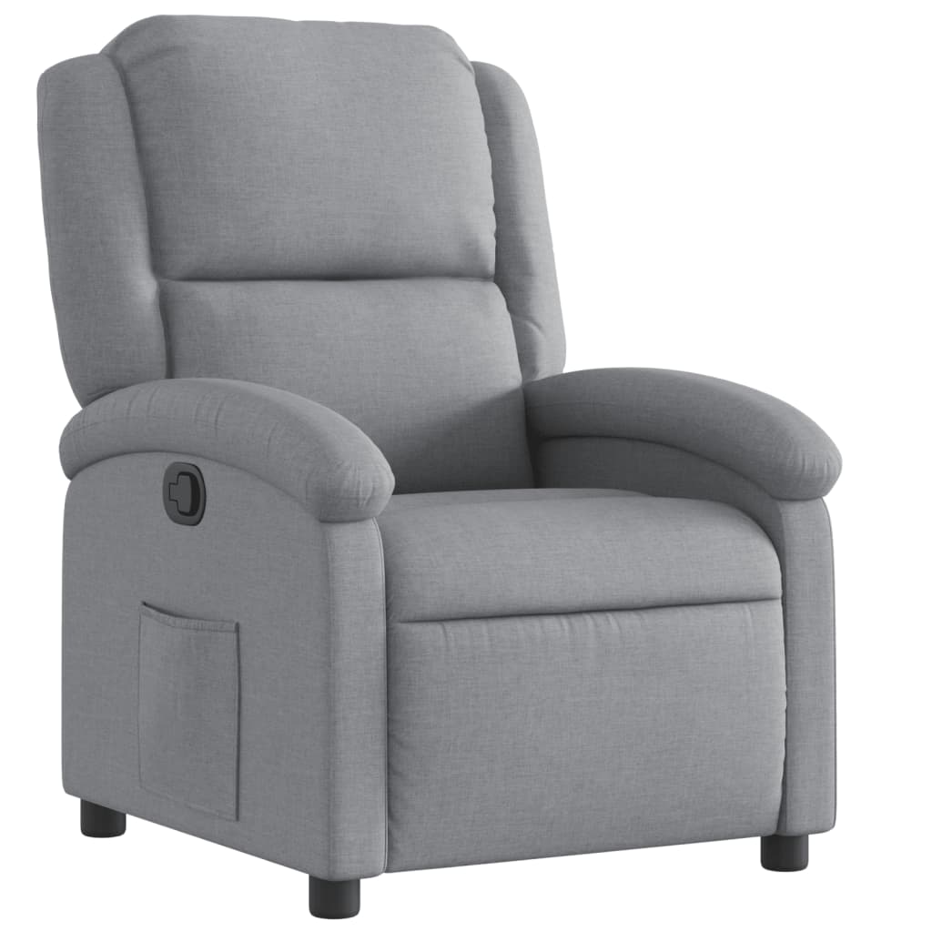 Fauteuil de relaxation tissu gris clair