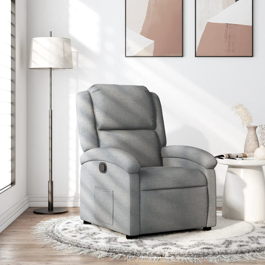 Fauteuil de relaxation tissu gris clair