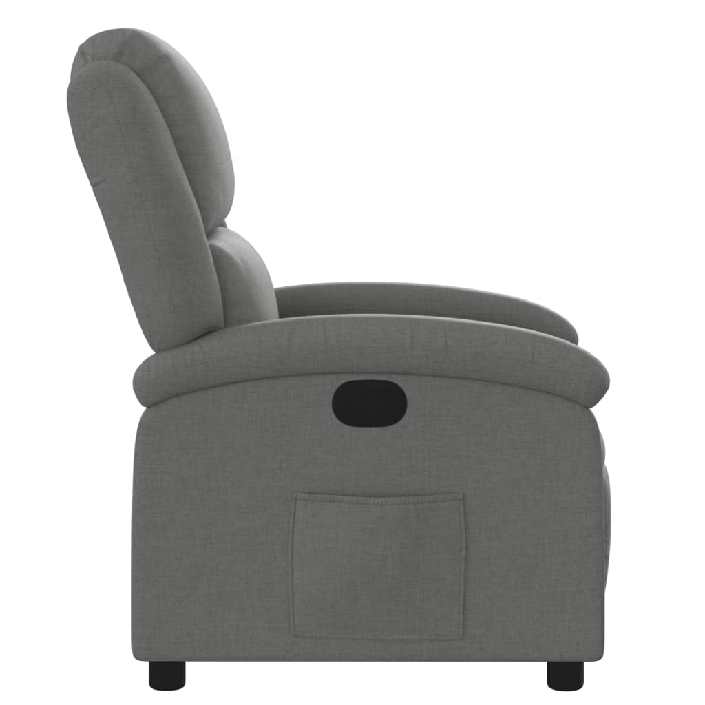 Fauteuil de relaxation tissu gris foncé