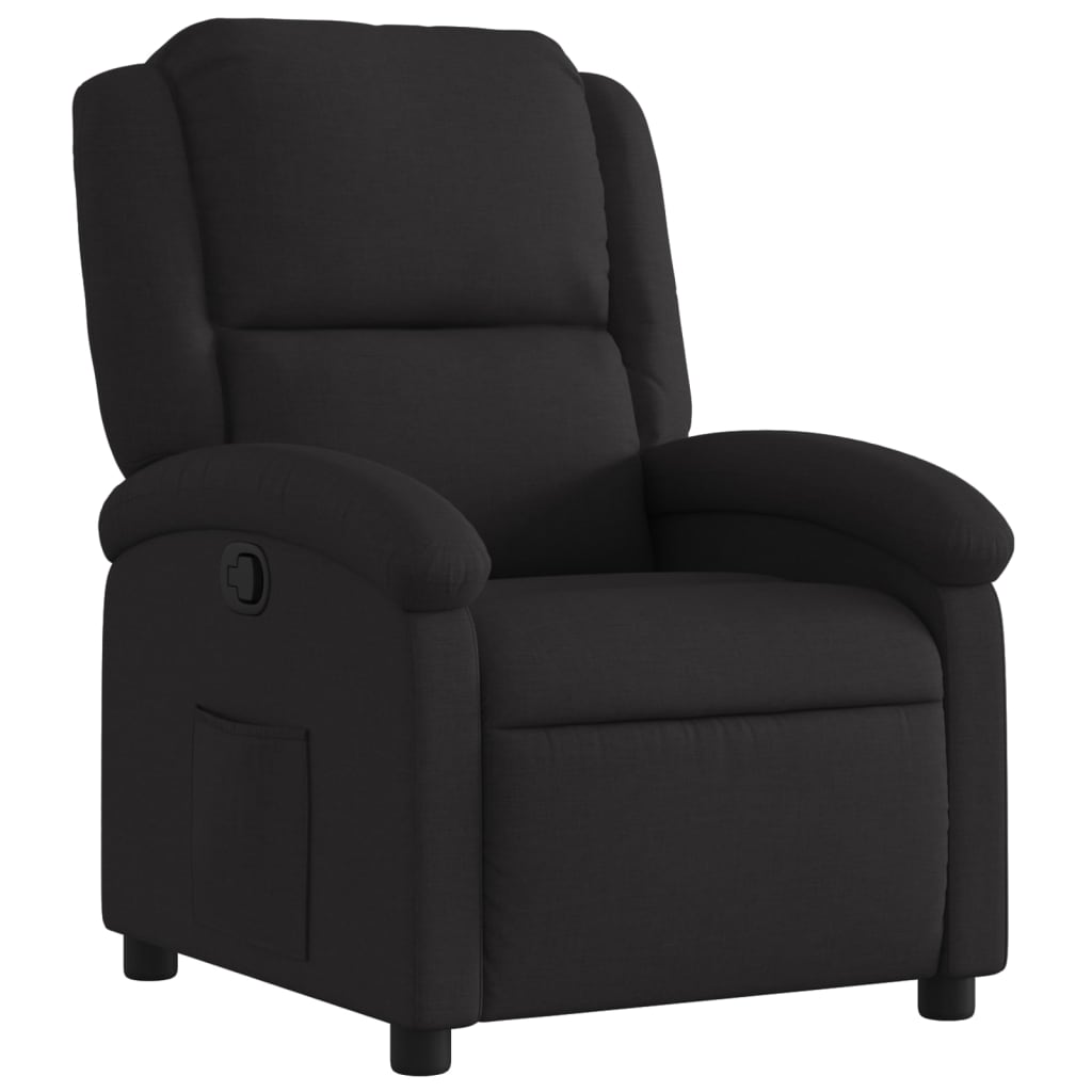 Fauteuil de relaxation tissu noir