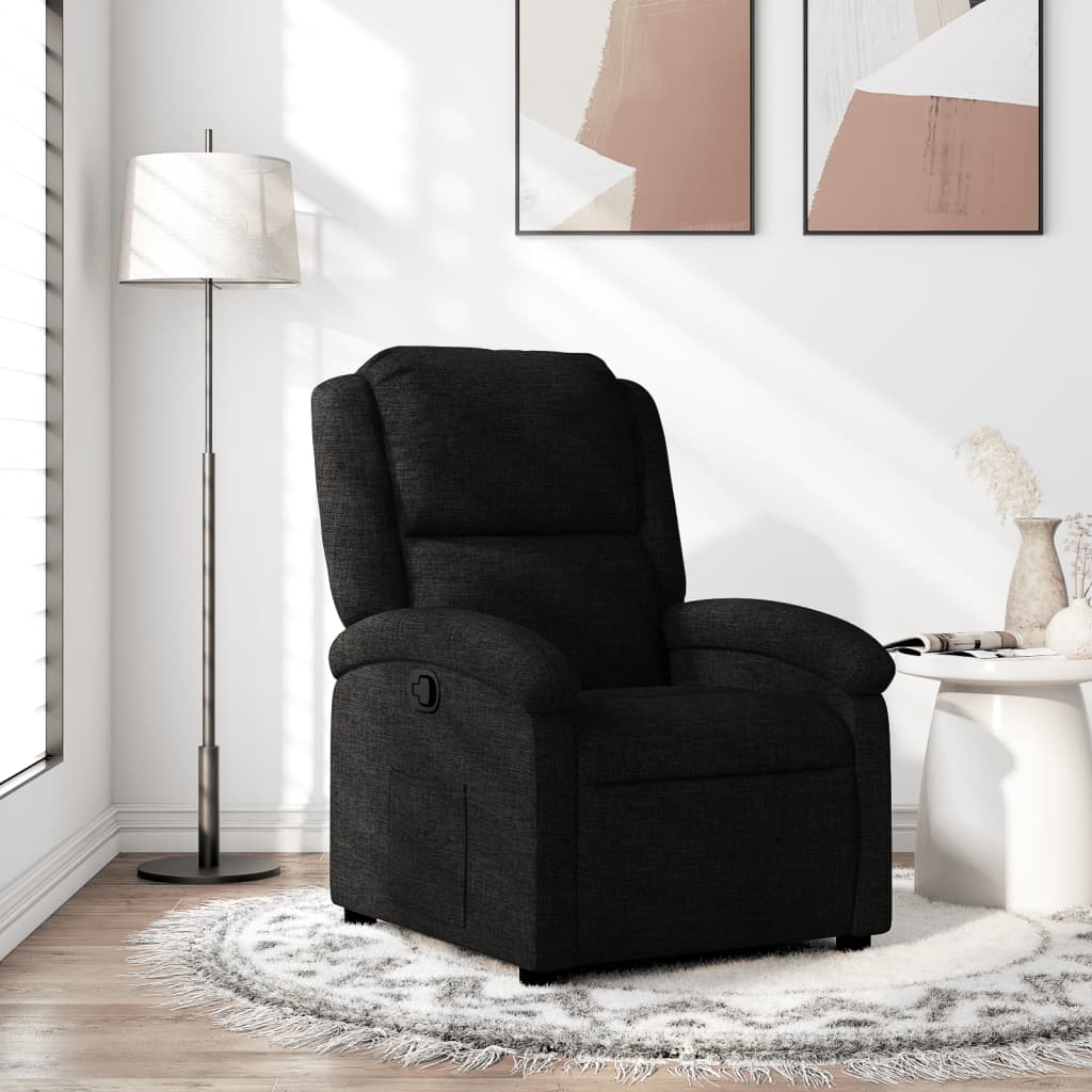 Fauteuil de relaxation tissu noir