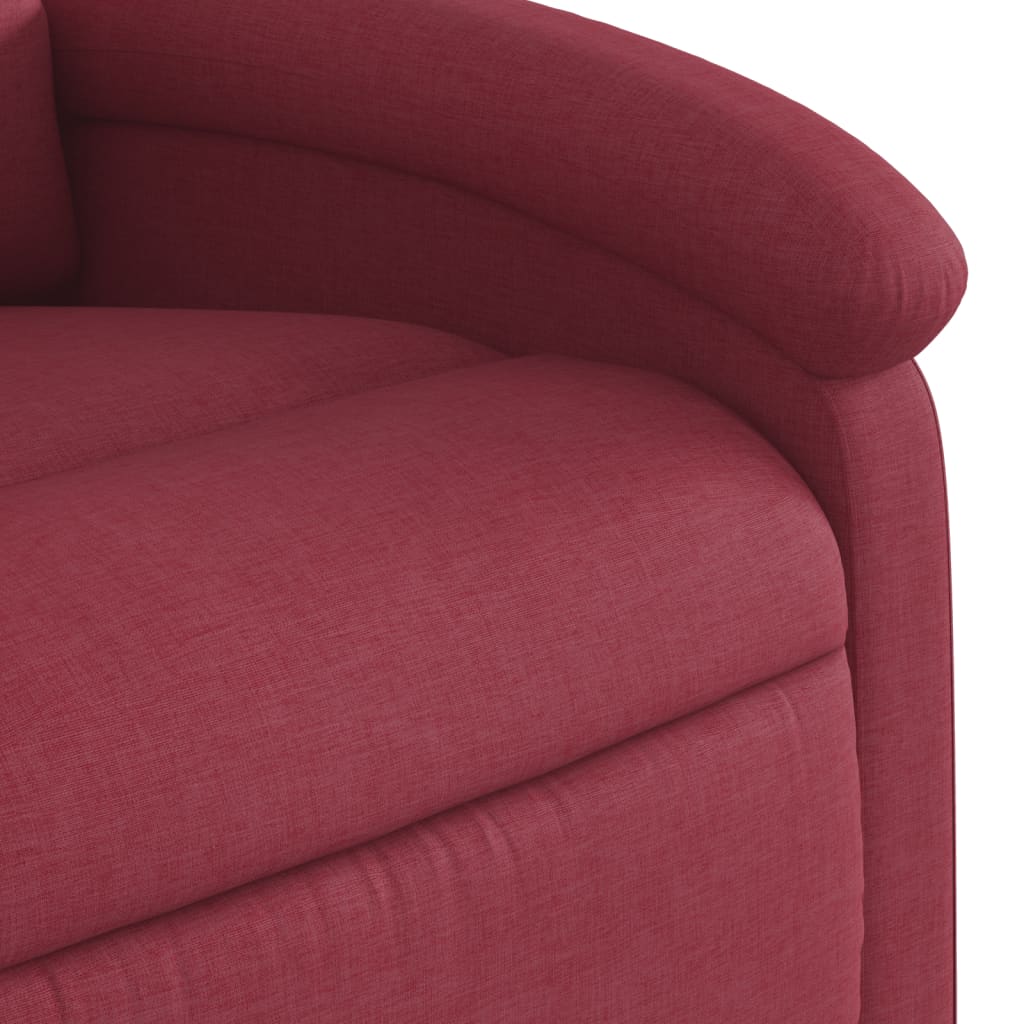 Fauteuil de relaxation tissu rouge vin