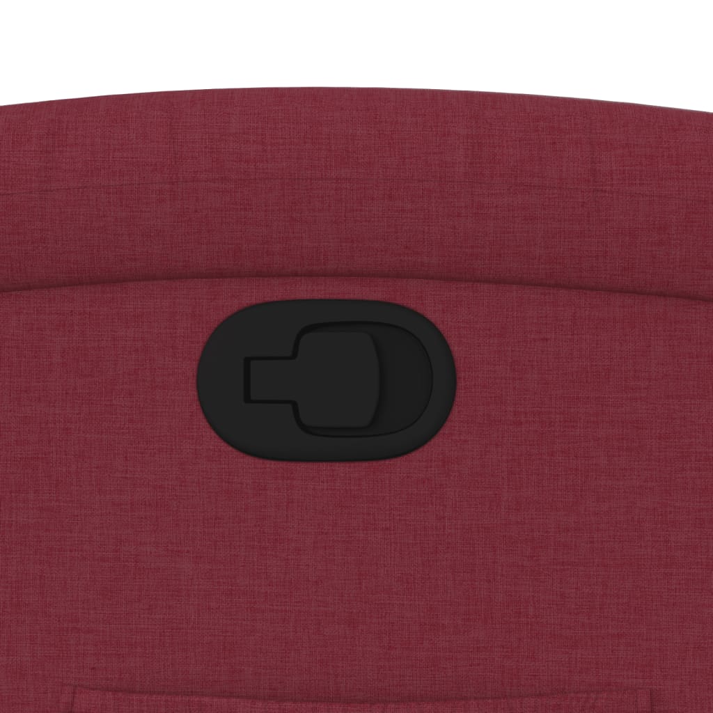 Fauteuil de relaxation tissu rouge vin