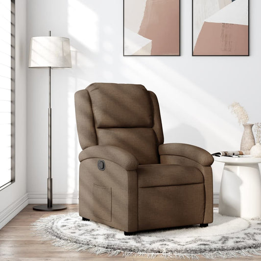 Fauteuil de relaxation tissu marron