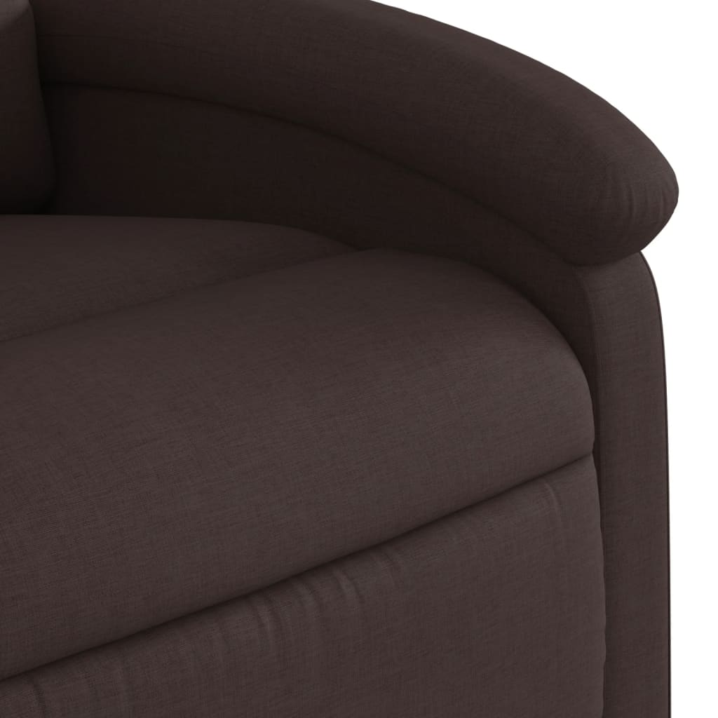 Fauteuil de relaxation tissu marron foncé