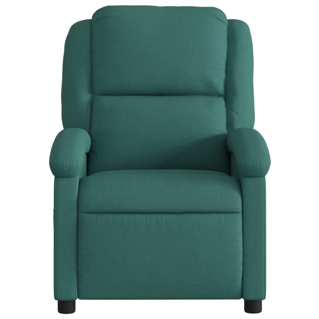 Fauteuil de relaxation tissu vert foncé