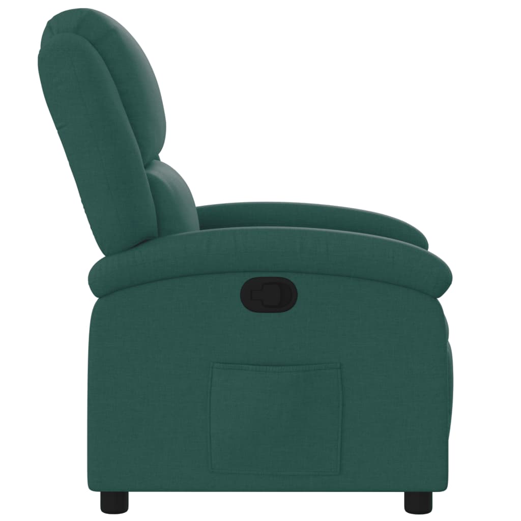 Fauteuil de relaxation tissu vert foncé