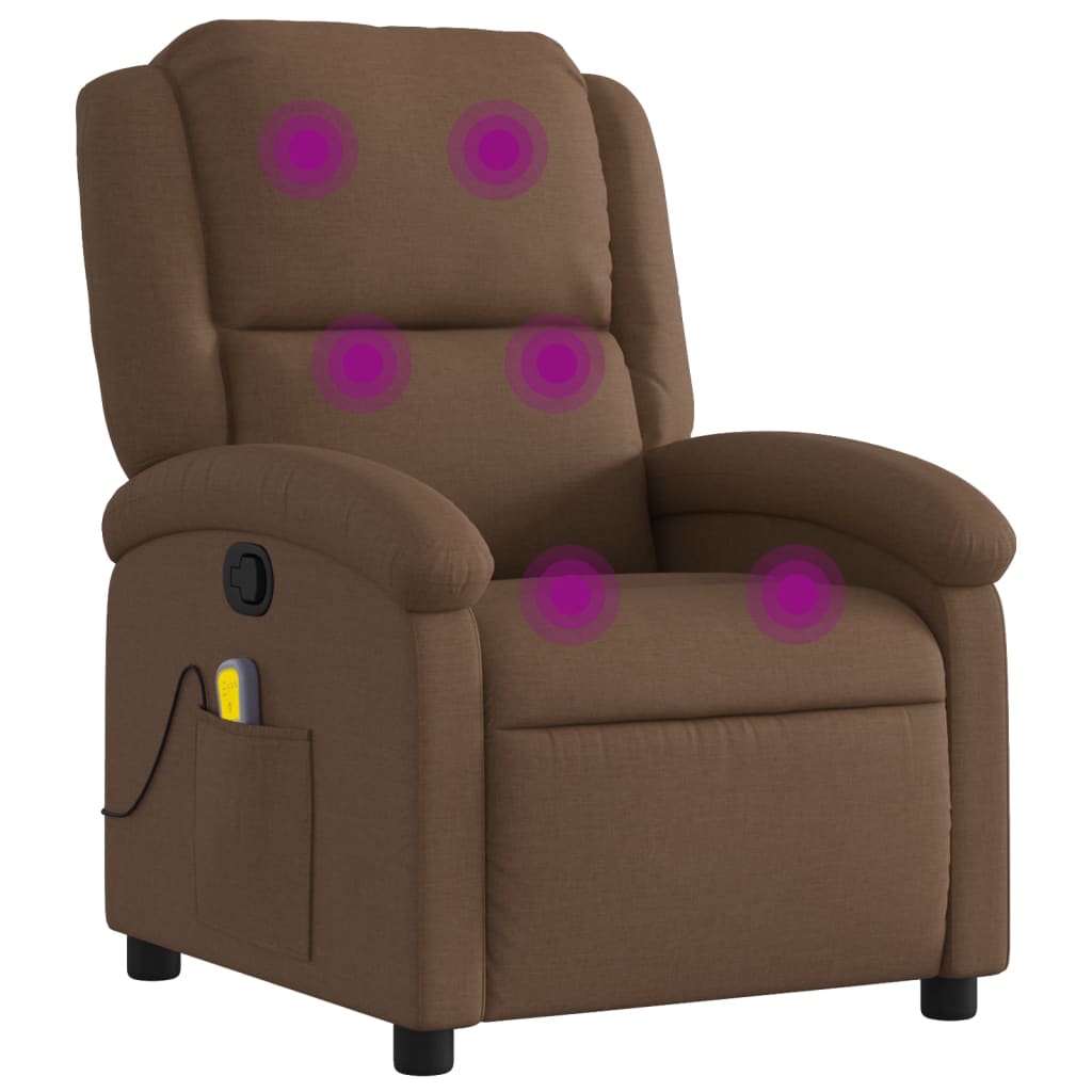 Fauteuil de massage tissu marron