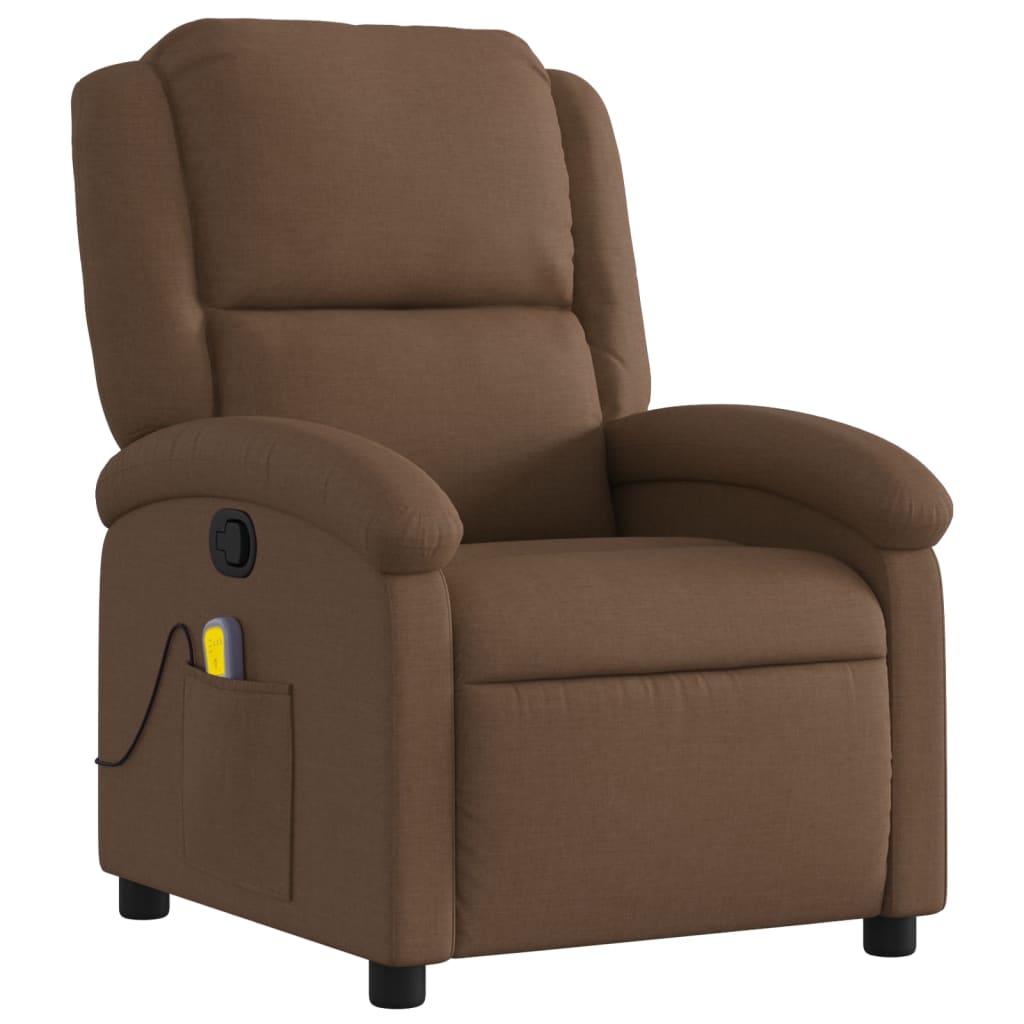 Fauteuil de massage tissu marron